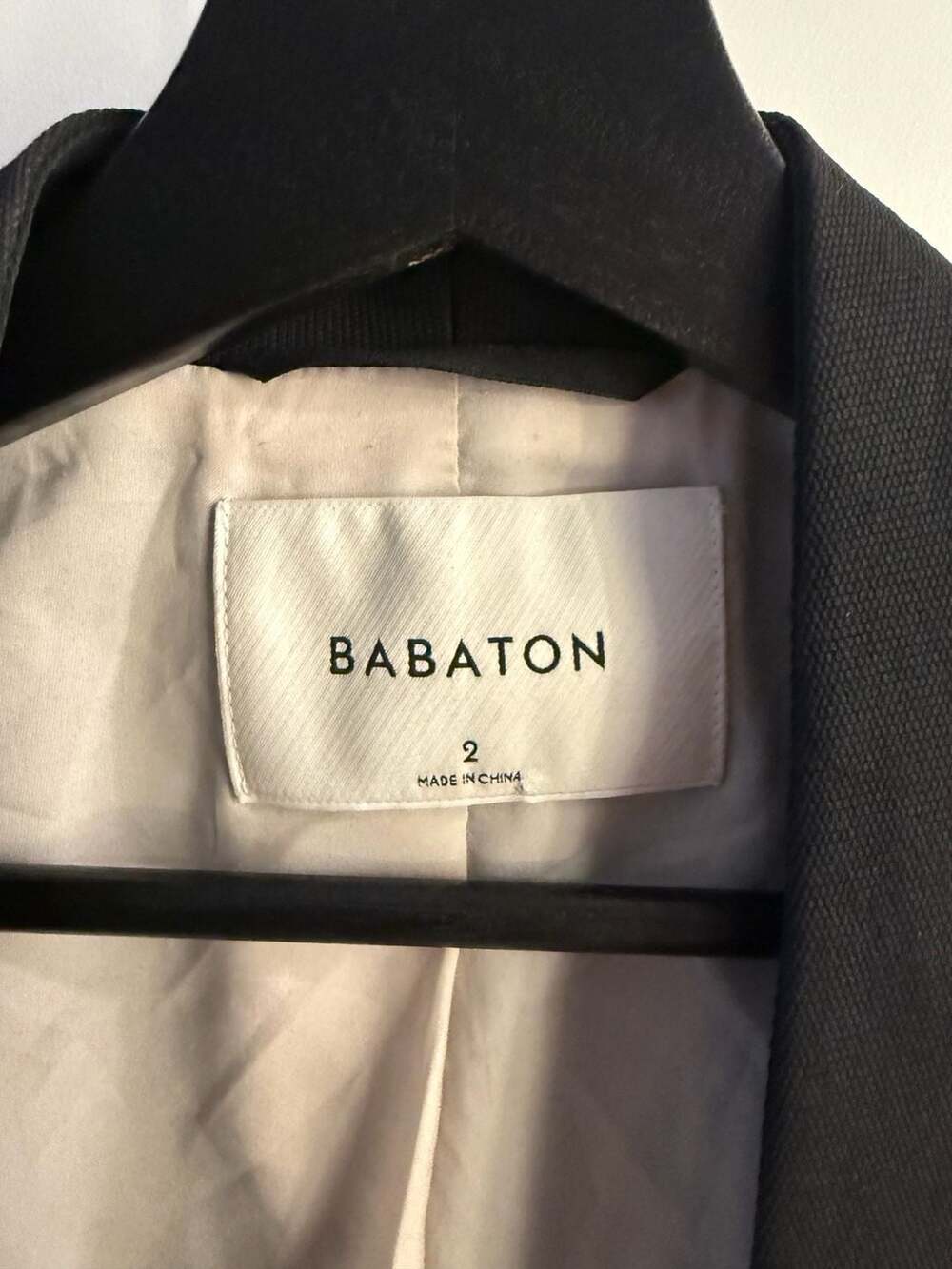 Babaton Black Open Front Blazer Size 2